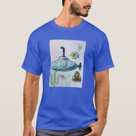 Steampunk-onderzeeboot T-shirt