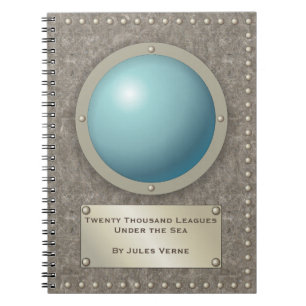 Steampunk-onderzeeër-hublot Notitieboek