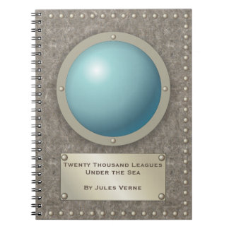 Steampunk-onderzeeër-hublot Notitieboek