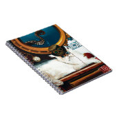 Steampunk Onderzeeër Kat Thee Notitieboek (Rechterzijde)