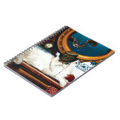Steampunk Onderzeeër Kat Thee Notitieboek (Linkerzijde)