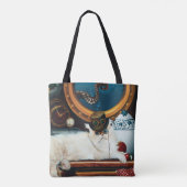 Steampunk Onderzeeër Kat Thee Tote Bag (Achterkant)