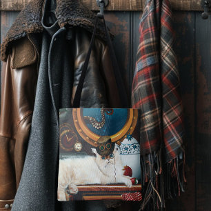 Steampunk Onderzeeër Kat Thee Tote Bag