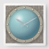 Steampunk-onderzeehaven Vierkante Klok (Voorkant)