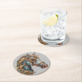 Steampunk onderzetter. ronde kartonnen onderzetter (Insitu)