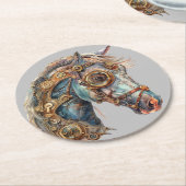 Steampunk onderzetter. ronde kartonnen onderzetter (Gebogen)