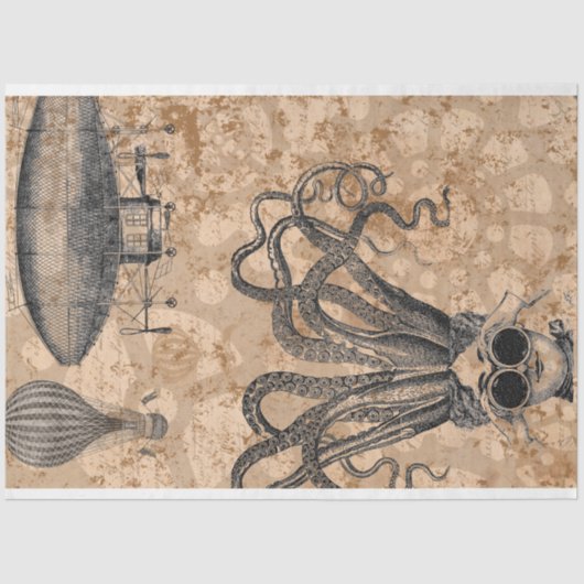 Steampunk-ontkoppelpapier Tissuepapier (Voorkant)