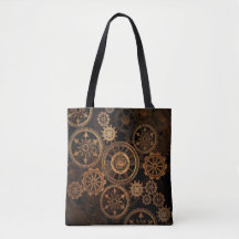Steampunk ontwerp boodschappentas