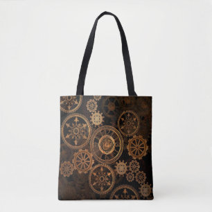 Steampunk ontwerp boodschappentas tote bag