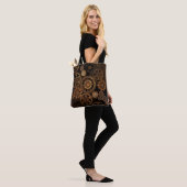 Steampunk ontwerp boodschappentas tote bag (Op model)