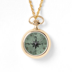  Steampunk - ontwerp van het oude Compass-Roos Horloge