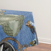 Steampunk op Blue Denim Tafelkleed (Voorbeeld)