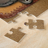 Steampunk op de muur van het lederen paneel legpuzzel (Zijkant)