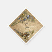 Steampunk op Gold leder Napkins Servet (Hoek)