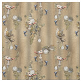 Steampunk op Gold Tan Leather Stof (Swatch)