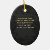 Steampunk op hart gepersonaliseerd keramisch ornament (Achterkant)