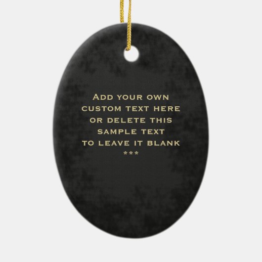 Steampunk op hart gepersonaliseerd keramisch ornament (Achterkant)