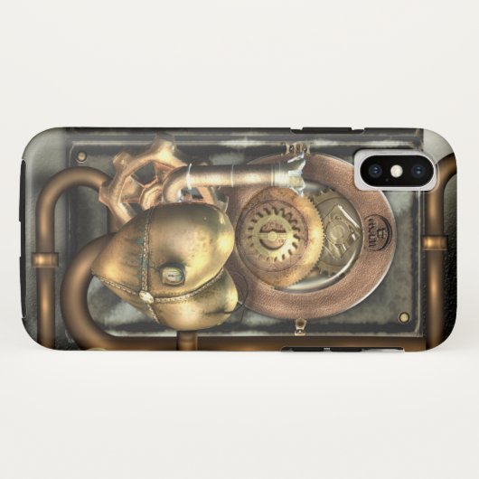 Steampunk op het hart Case-Mate iPhone case (Achterkant (horizontaal))