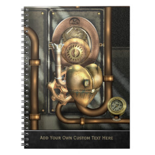 Steampunk op het hart notitieboek