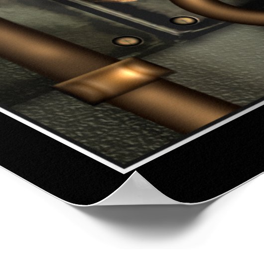 Steampunk op het hart poster (Hoek)