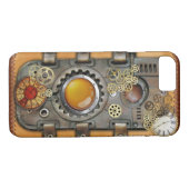 Steampunk op leder Case-Mate iPhone case (Achterkant (Horizontaal))