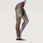 Steampunk op leer leggings (Rechts)