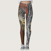Steampunk op leer leggings (Voorkant)