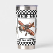  Steampunk opa gaat met pensioen Geïsoleerde Drinkbeker (Links)