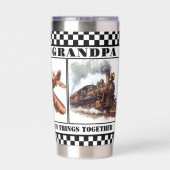  Steampunk opa gaat met pensioen Geïsoleerde Drinkbeker (Achterkant)