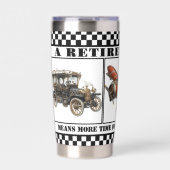  Steampunk opa gaat met pensioen Geïsoleerde Drinkbeker (Voorkant)