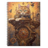 STEAMPUNK ORANJE TABBY CAT NOTITIEBOEK (Voorkant)