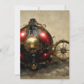 Steampunk Ornament met Wheels Bedankkaart (Achterkant)