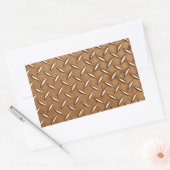 Steampunk Oud Messing Plating Metal Effect Rechthoekige Sticker (Envelop)