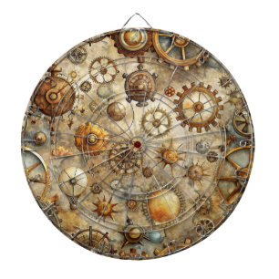 Steampunk Oude Kaart Dartbord