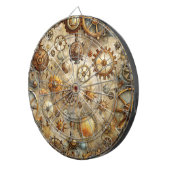 Steampunk Oude Kaart Dartbord (Voorkant Rechts)