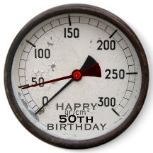 Steampunk Oude Manometer 50e Verjaardag Knop