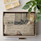 Steampunk Oude Victoriaans Gouden Dame Vrouw  Tissuepapier (Geschenk)