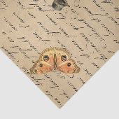 Steampunk Oude Victoriaanse Decoupage Vogel Antiek Tissuepapier (Detail)