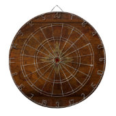 Steampunk Oude Wereldkaart & Compass Roos Design Dartbord (Voorkant)