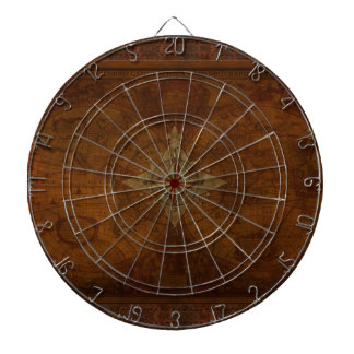 Steampunk Oude Wereldkaart & Compass Roos Design Dartbord