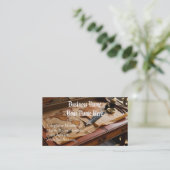 Steampunk  Oude Wereldkaart Thema Visitekaartje (Staand voorkant)