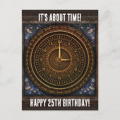 Steampunk  ouderwetse koperklokwerk briefkaart (Voorkant)