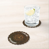 Steampunk  ouderwetse koperklokwerk kartonnen onderzetters (Insitu)