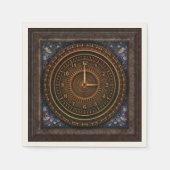 Steampunk ouderwetse koperklokwerk servetten (Voorkant)