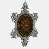 Steampunk  ouderwetse koperklokwerk tin sneeuwvlok ornament (Links)