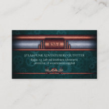 Steampunk Outfitters, koper op blauwgroen cogs Mon