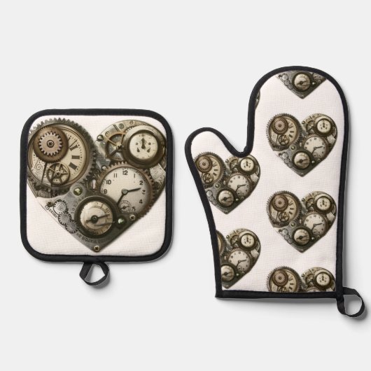 Steampunk Ovenwant & Pannenlap Set (Voorkant)