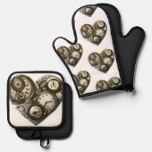Steampunk Ovenwant & Pannenlap Set (Voorkant / Achterkant)