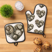 Steampunk Ovenwant & Pannenlap Set (Top down)
