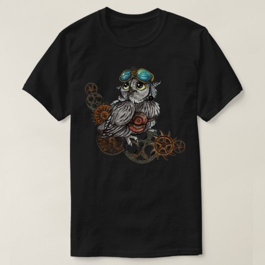 Steampunk Owl 1 T-shirt (Design voorkant)